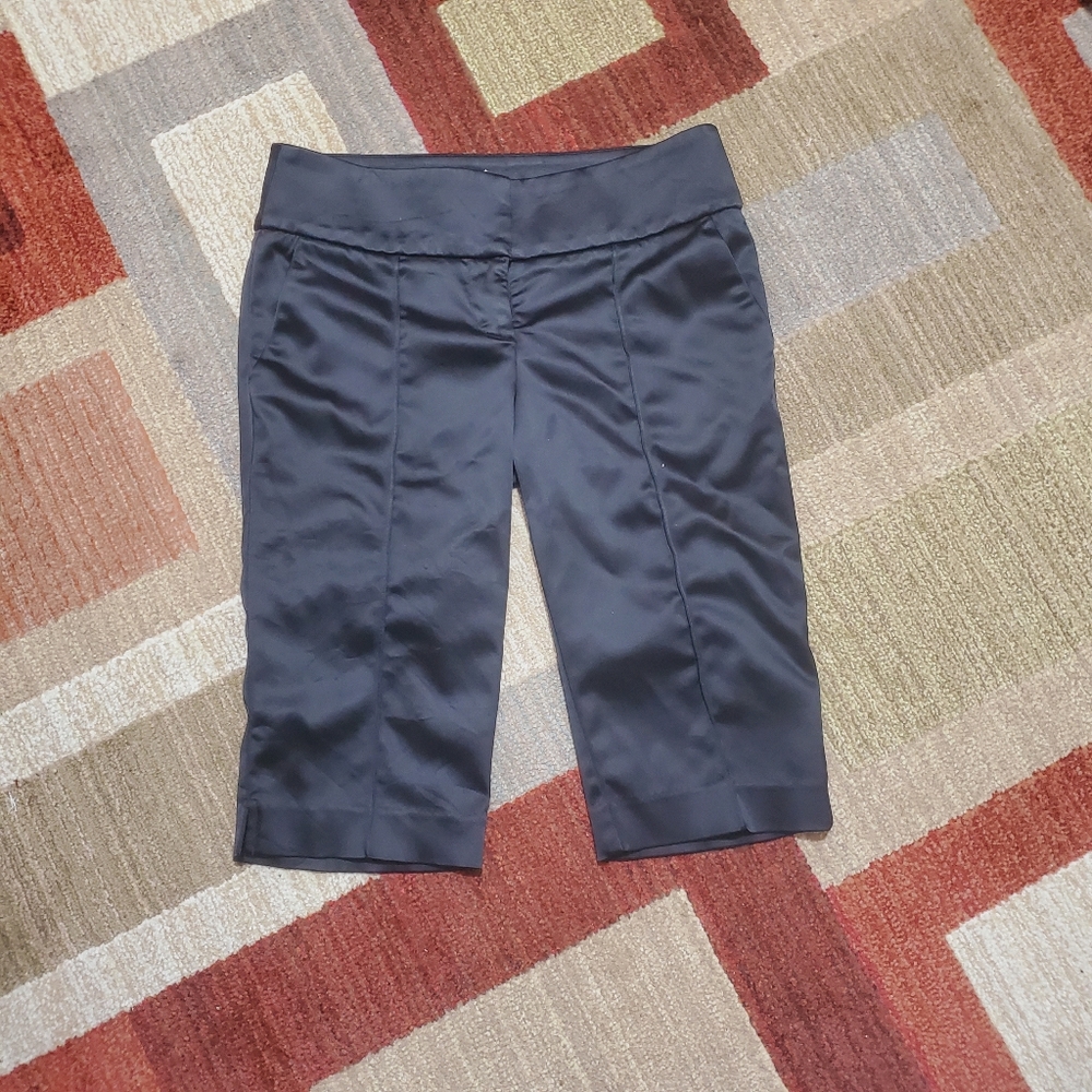 bebe black long shorts size 6